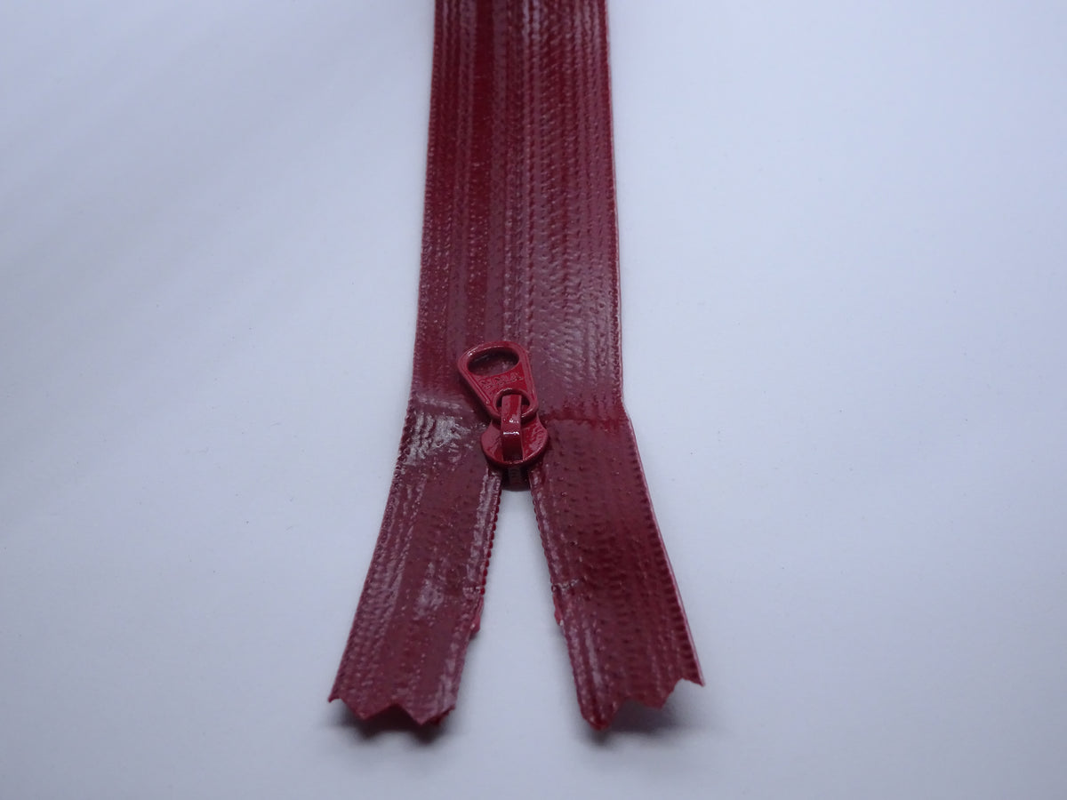 Dark Red YKK #3 Aquaguard Water Repellant Zipper